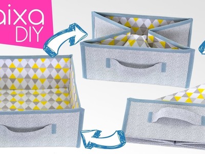 DIY - Caixa Organizadora 13 desmontável de tecido para closet