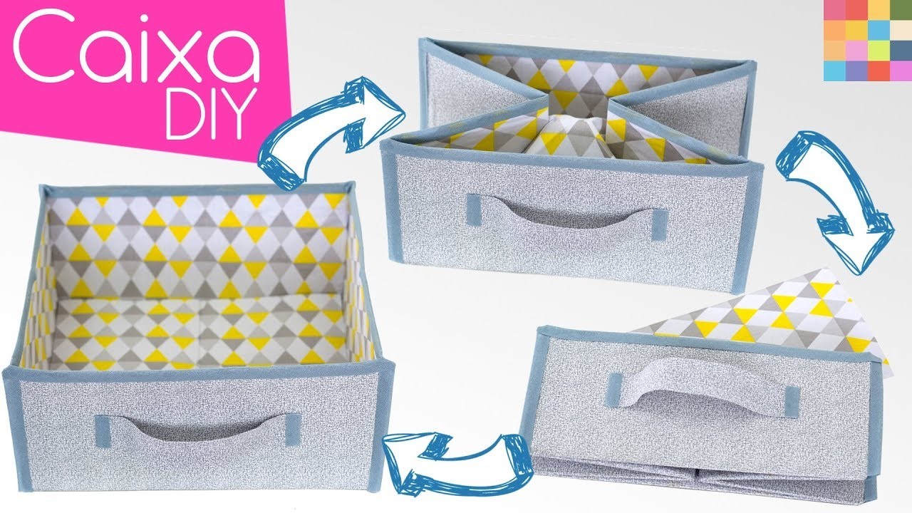DIY - Caixa Organizadora 13 desmontável de tecido para closet
