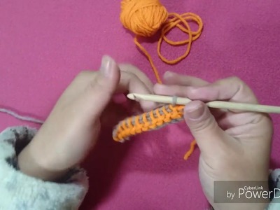 DIY CROCHET TUNISIAN RELEVO 2 CORES PARA GORROS MANTAS GOLAS ETC HD