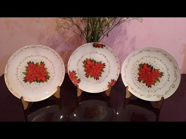 (DIY) Faça você mesmo decorando prato para a ceia de natal (Ateliê Nilda Aarujo Artesanato
