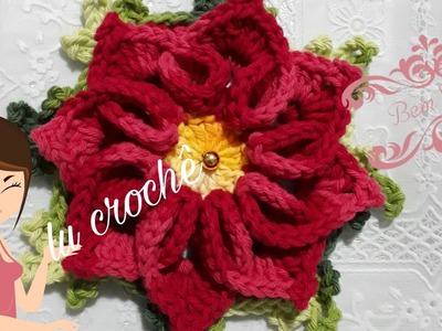 Flor de crochê para aplicação