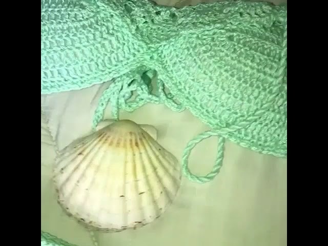 Recebendo biquíni ciganinha verde água