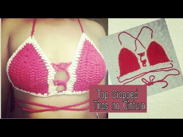 Top Cropped Tiras na Cintura em Barbante(Noellya Ribeiro )