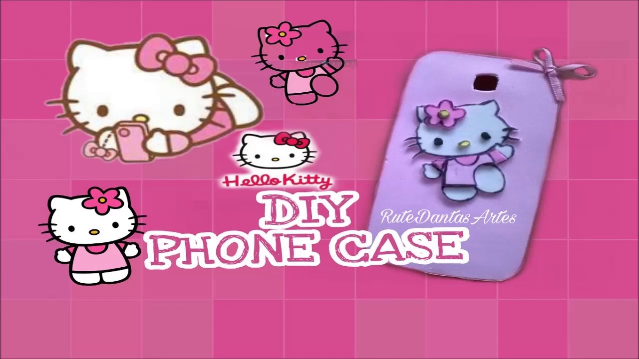 DIY EASY PHONE CASE HELLO KITTY. (Modo Fácil)
