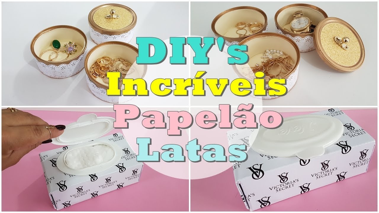 DIY's Incríveis com papelão e latas????♻️ | Viviane Magalhães