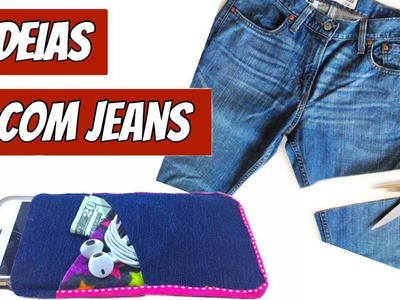 Ideias ÚTEIS para Fazer com calça Jeans ( transforme sua calça jeans velha)