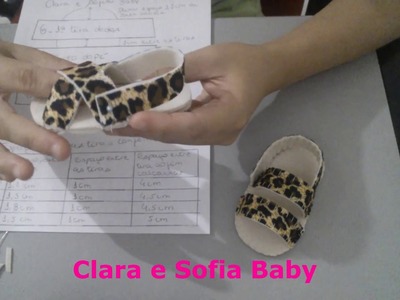 Sandalia de bebê modelo nordestina em feltro feito a mão