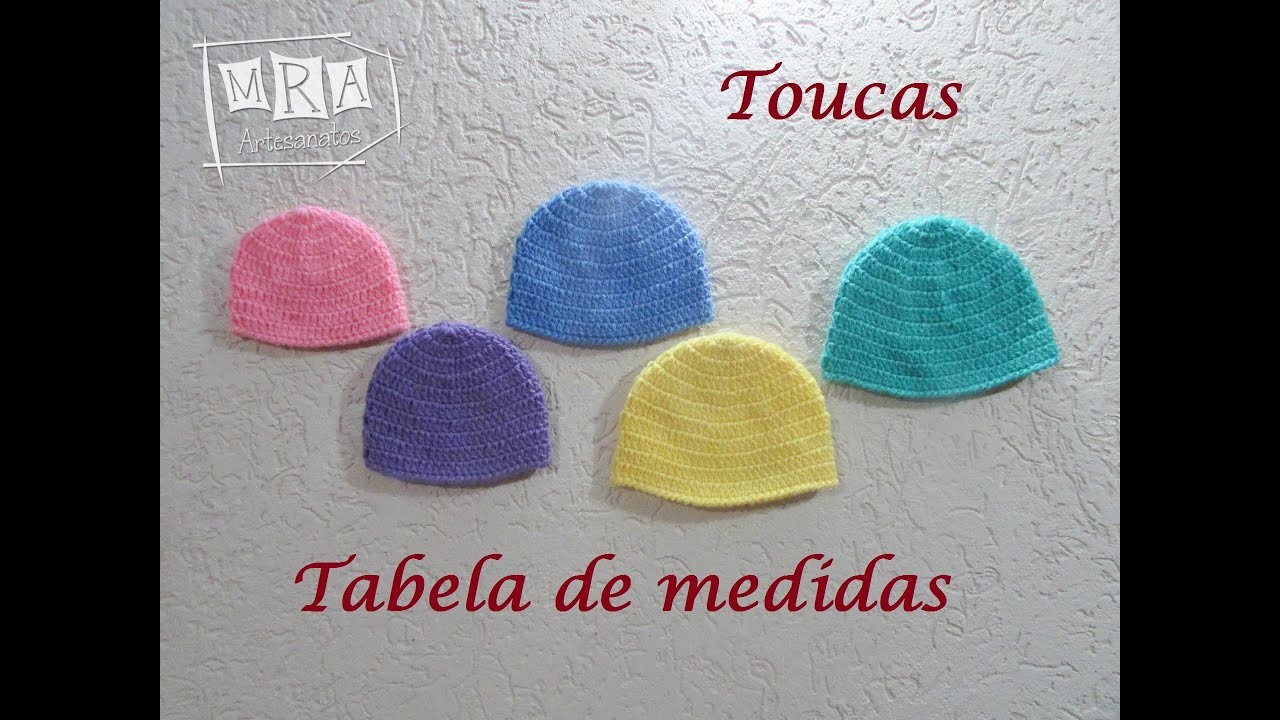 Touca - Tabela de medidas - MRA Artesanatos