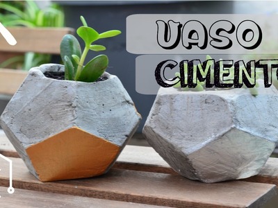 DIY - Vaso de Cimento em forma geometrica