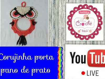 ????Live: Porta Pano De Prato Corujinha 1° parte # Elisa Crochê