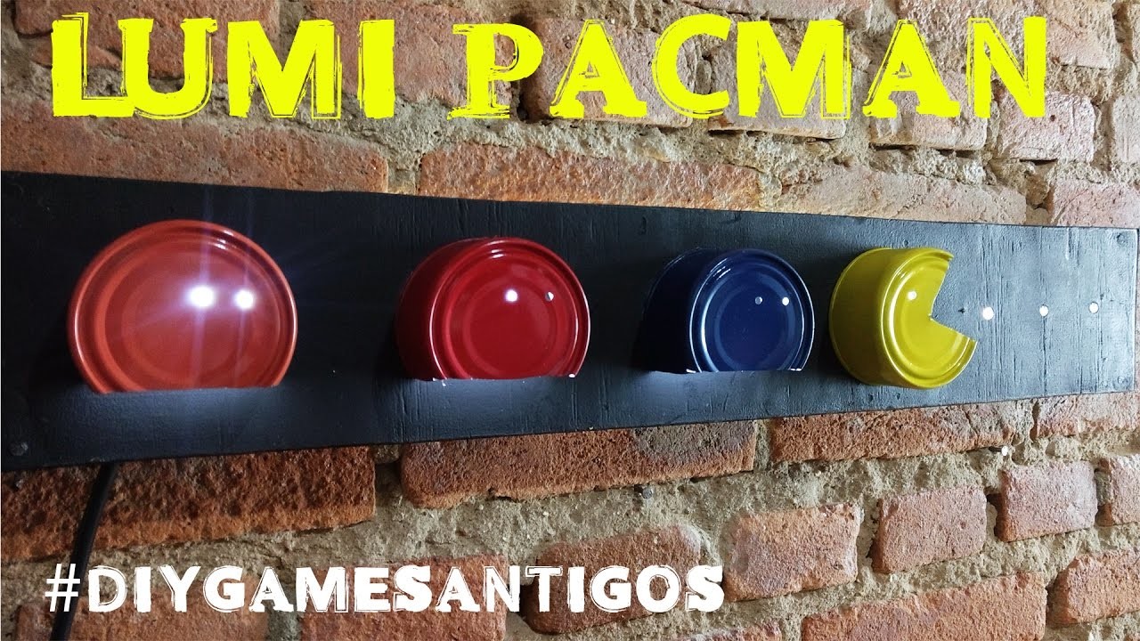 PACMAN LAMP - #DIYGamesAntigos