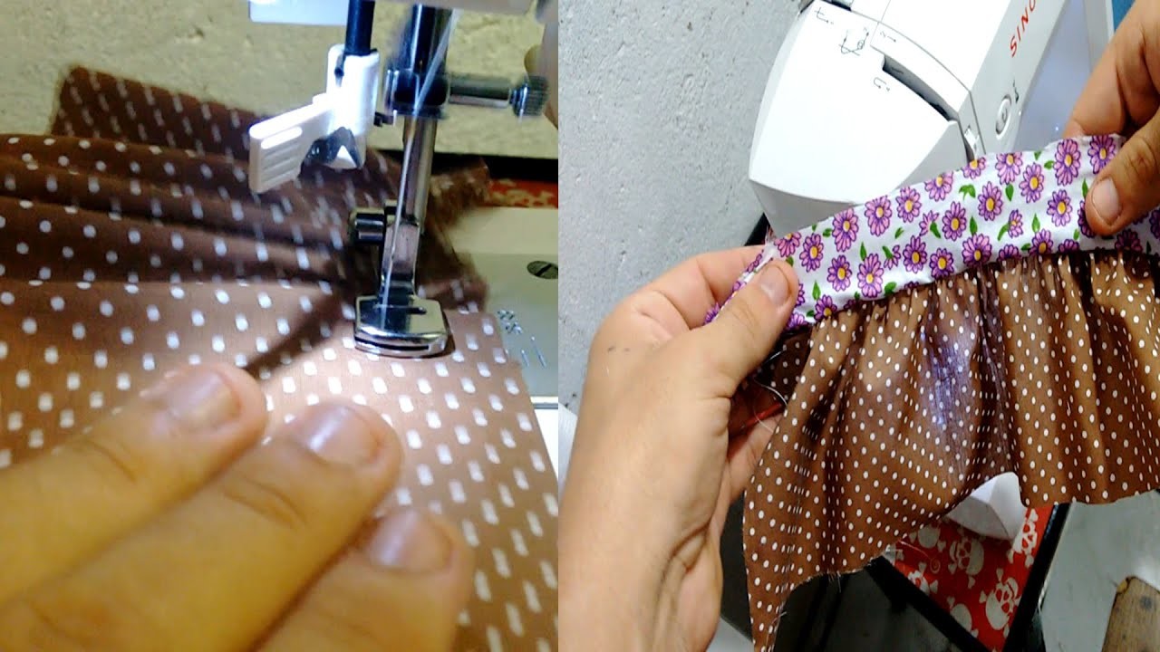 CALCADOR DE FRANZIR: Aprenda a regular a máquina - Franzir com dois tecidos