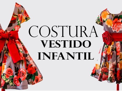 COSTURA- VESTIDO GODÊ  INFANTIL COM MANGA EMBUTIDA