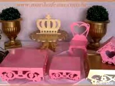 Idéias para festa tema Princesa rosa e dourado