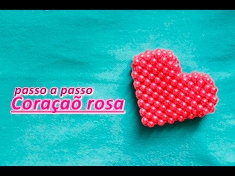 NM Bijoux - Coração rosa de pérolas - passo a passo