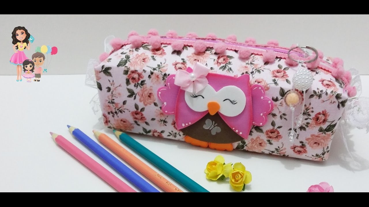 Aula Estojo. Necessaire  Corujinha - Monise Tavares