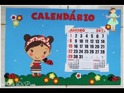 Calendário  menina joaninha
