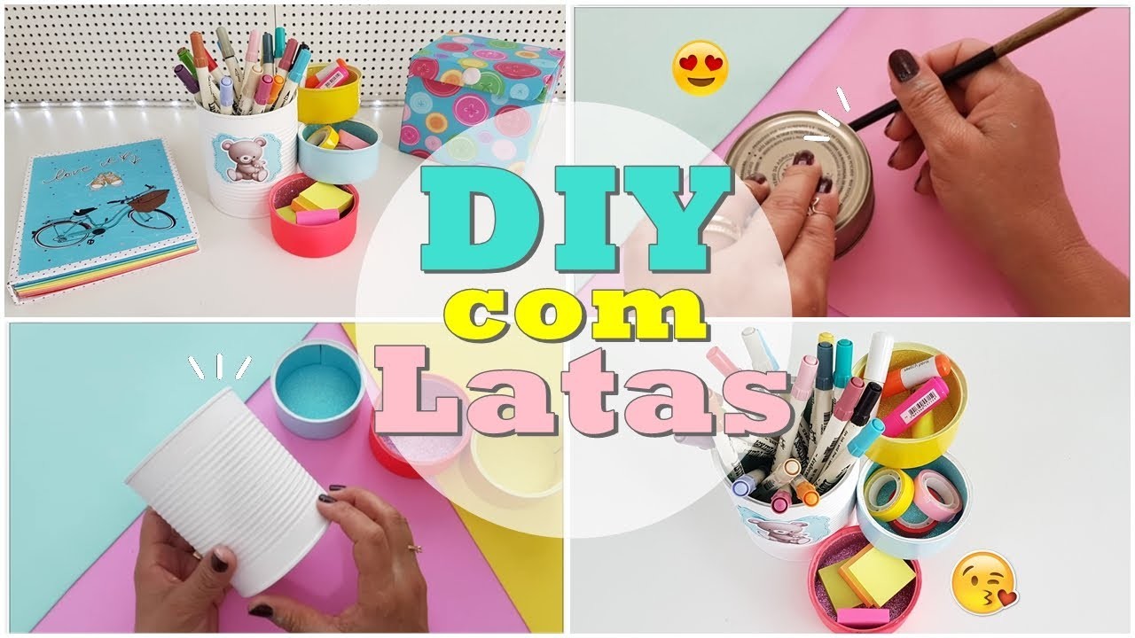 DIY: Ideia Fácil para reciclar Latas | Viviane Magalhães