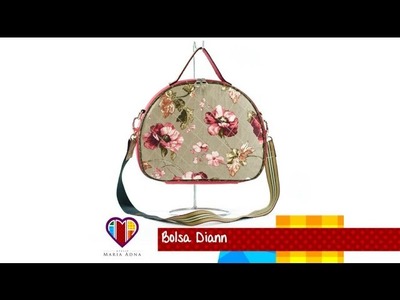 Aula em vídeo de bolsa artesanal de tecido Diann - DIY. Fabric bag tutorial. Make a fabric bag