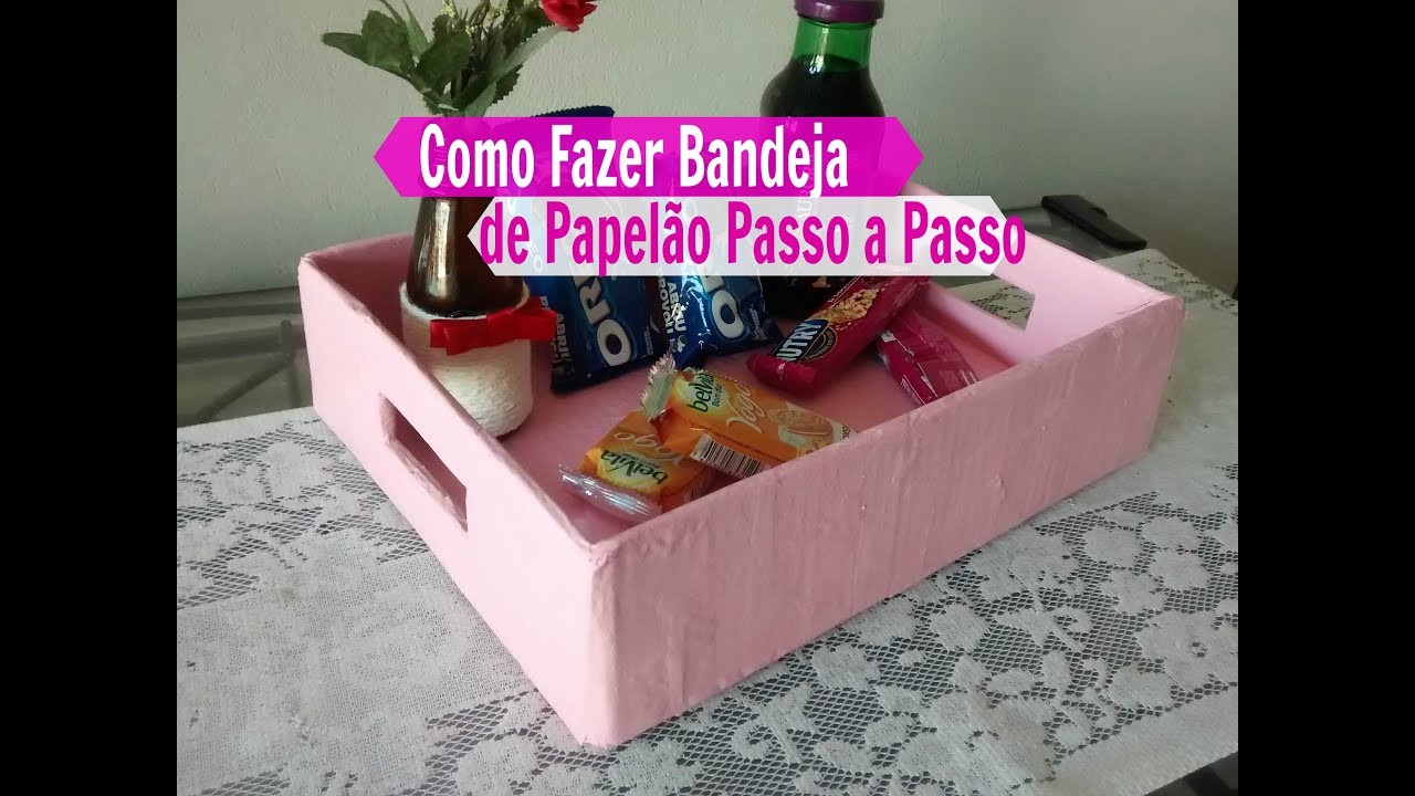 DIY: COMO FAZER UMA Bandeja de Papelão. Carla Oliveira