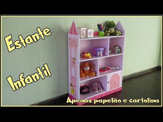 Estante infantil toda em papelão  -  Menina e Menino
