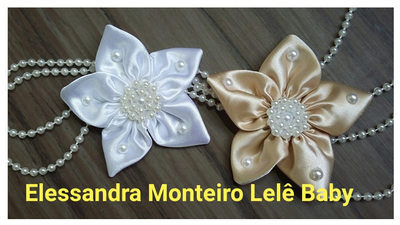 DIY:Florzinhas de Cetim!????|Elessandra Monteiro Lelê Baby V:29????????