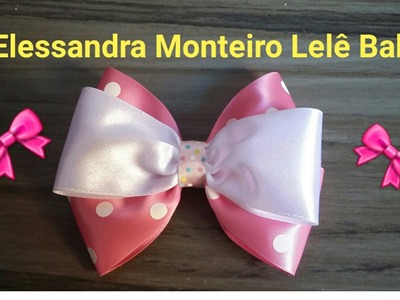DIY:Laço Triplo Simples????(Parte 1 laço Bailarina)|Elessandra Monteiro Lelê Baby V:20????????
