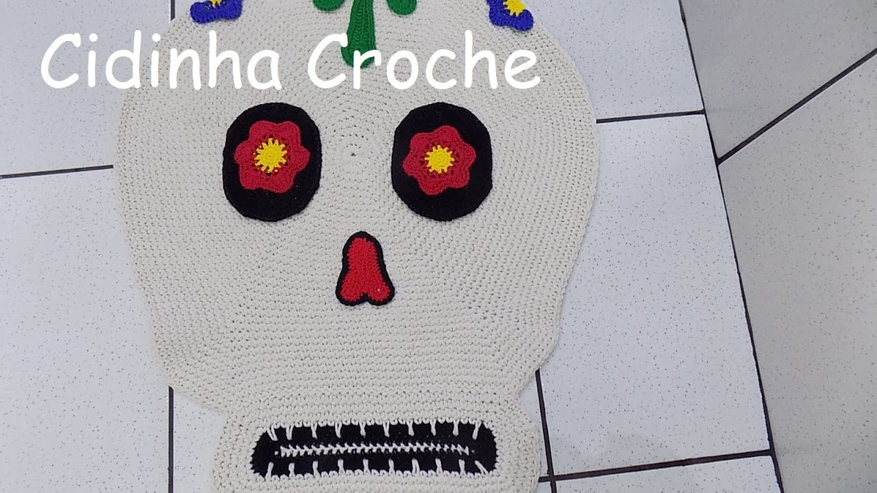 Cidinha Croche : Tapete Em Croche De Caveira Passo A Passo-Parte 1.5