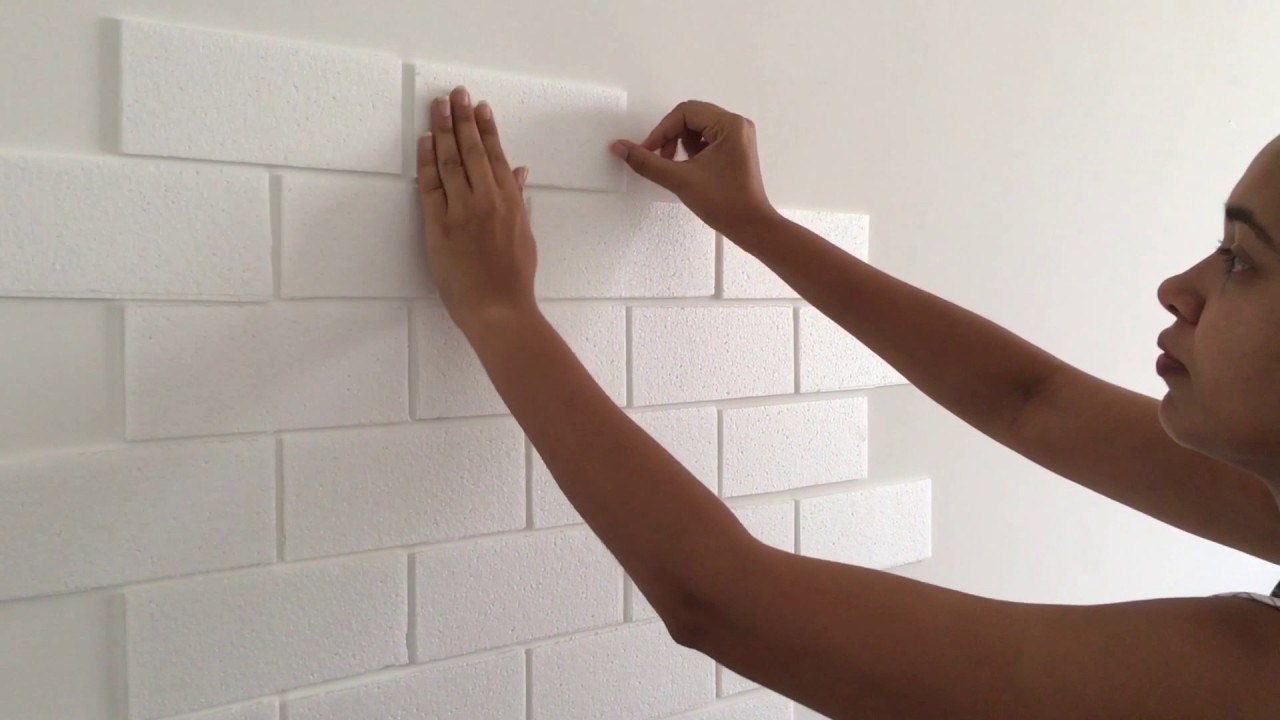 Como fazer parede de tijolos com isopor