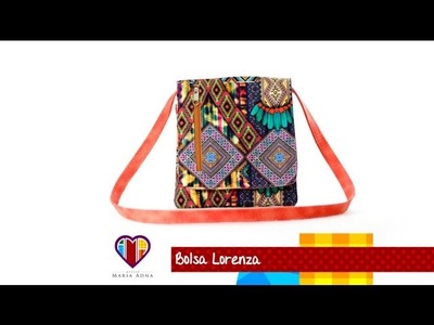 Bolsa de tecido Lorenza. DIY. Fabric bags. Make this beautiful fabric bag. Fabric bags