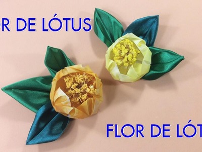 Como fazer Flor de Lótus em Tecido com a técnica de Origami