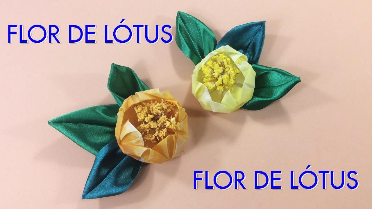 Como fazer Flor de Lótus em Tecido com a técnica de Origami