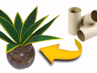 Do Lixo ao luxo: Planta com rolos de papel