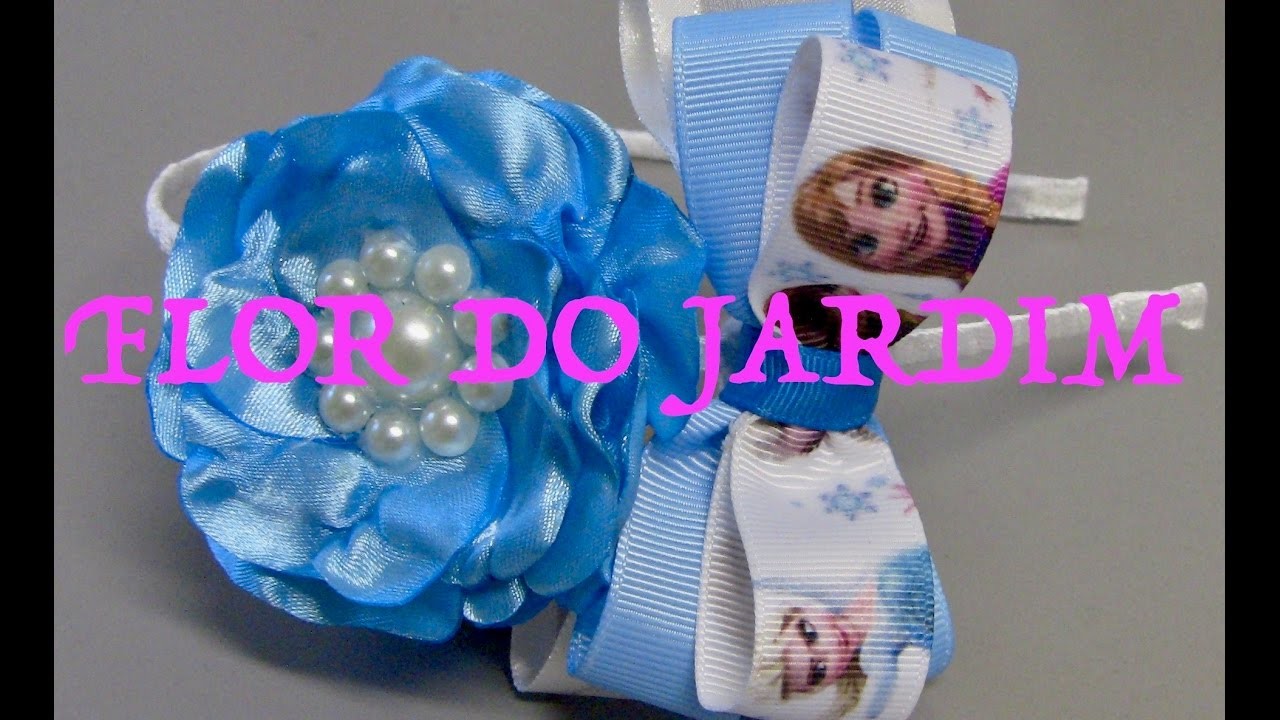 Laço da Ana- Frozen com Flor  - Princess Bow Tie