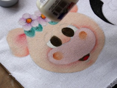 Pintura em tecido -  Carinha da porquinha.