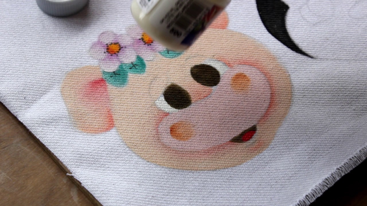Pintura em tecido -  Carinha da porquinha.