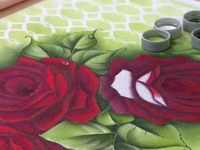 Pintura em tecido: Rosas Vermelhas por Eliana Rolim - 29.03.2017 - Mulher.com P1