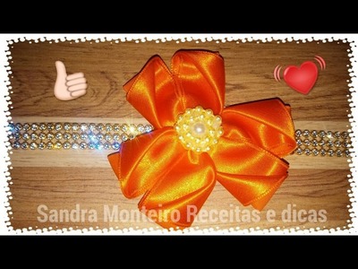 DIY: Flor Coração de Cetim ,Sandra Monteiro Artesanatos