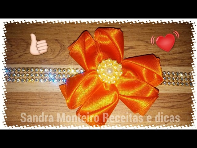 DIY: Flor Coração de Cetim ,Sandra Monteiro Artesanatos