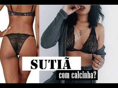DIY: SUTIÃ DE RENDA COM CALCINHA. Lace Bralette