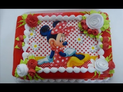 Aprendendo a fazer um lindo bolo da Minnie #1