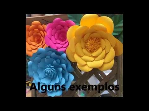 Como fazer Flor de cartolina - MODELO 2