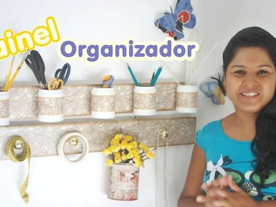 Desafio das Artes#Painel Organizador com reciclagem