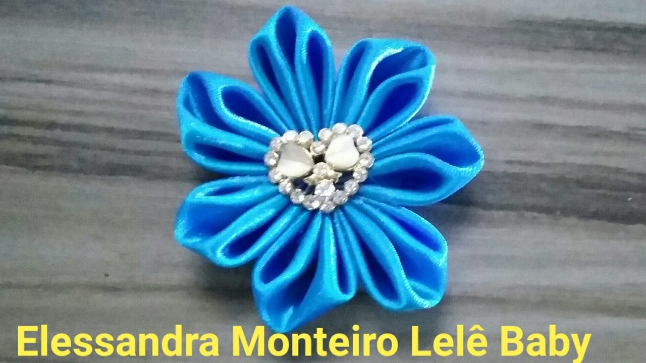 DIY:Flor de Cetim Facil!!????|Elessandra Monteiro Lelê Baby V:42????????