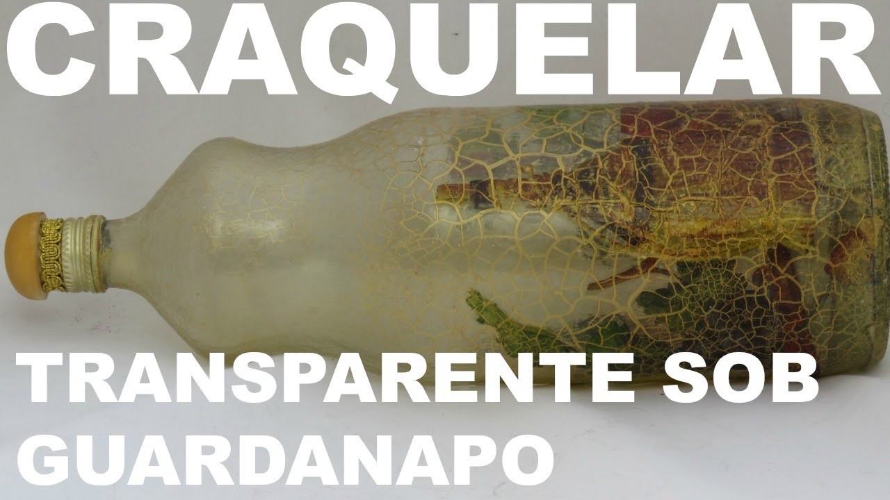 GARRAFA CRAQUELADA TRANSPARENTE SOBRE GUARDANAPO