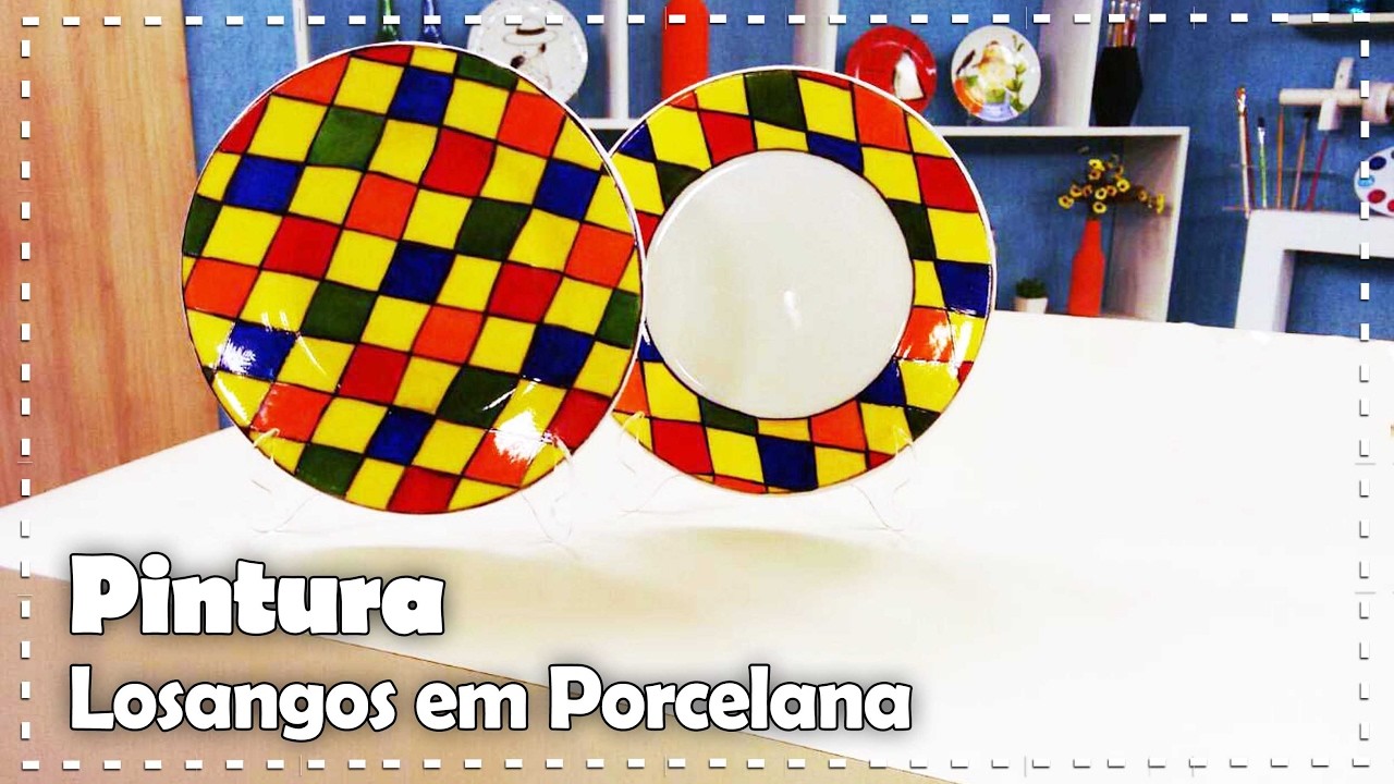 PINTURA LOSANGOS EM PORCELANA com Ana Cecília Kaspar - Programa Arte Brasil - 09.02.2017