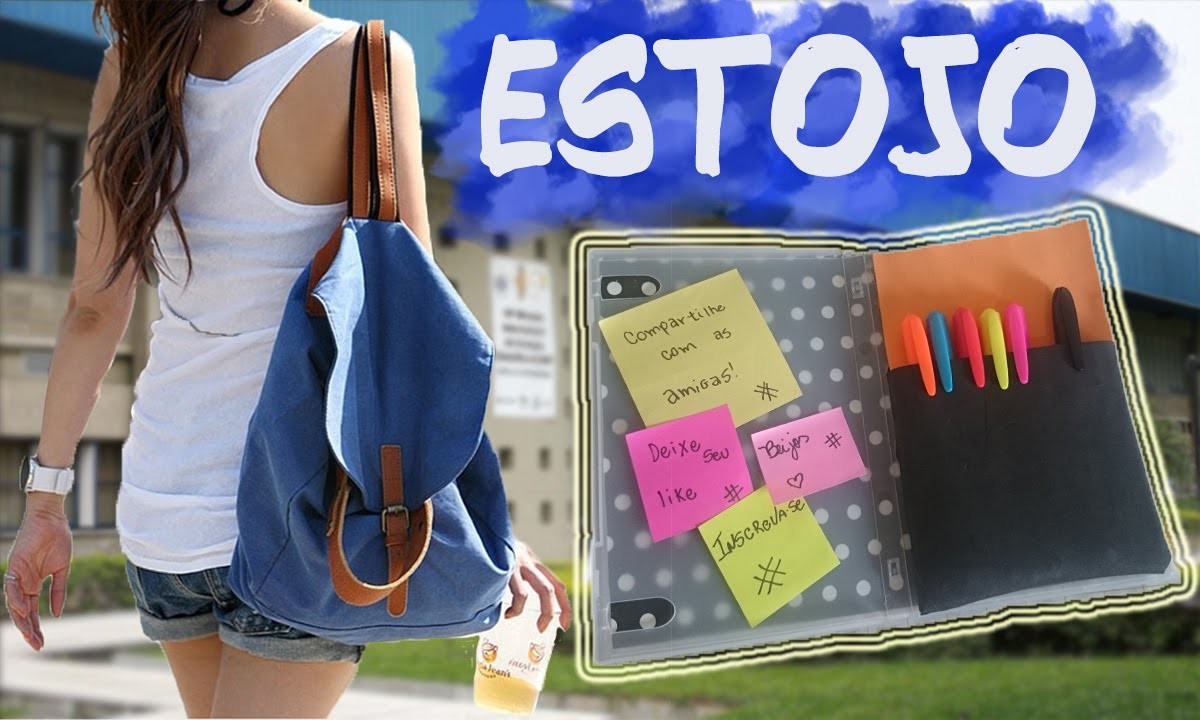 DIY ESTOJO CAPA DVD | VOLTA ÀS AULAS | BACK TO SCHOOL