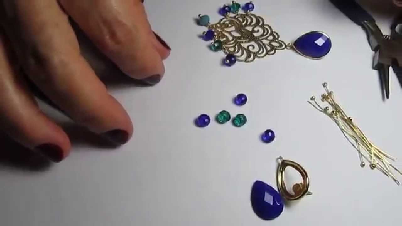 Passo a passo - Montagem de Brinco com técnica de semi-jóias