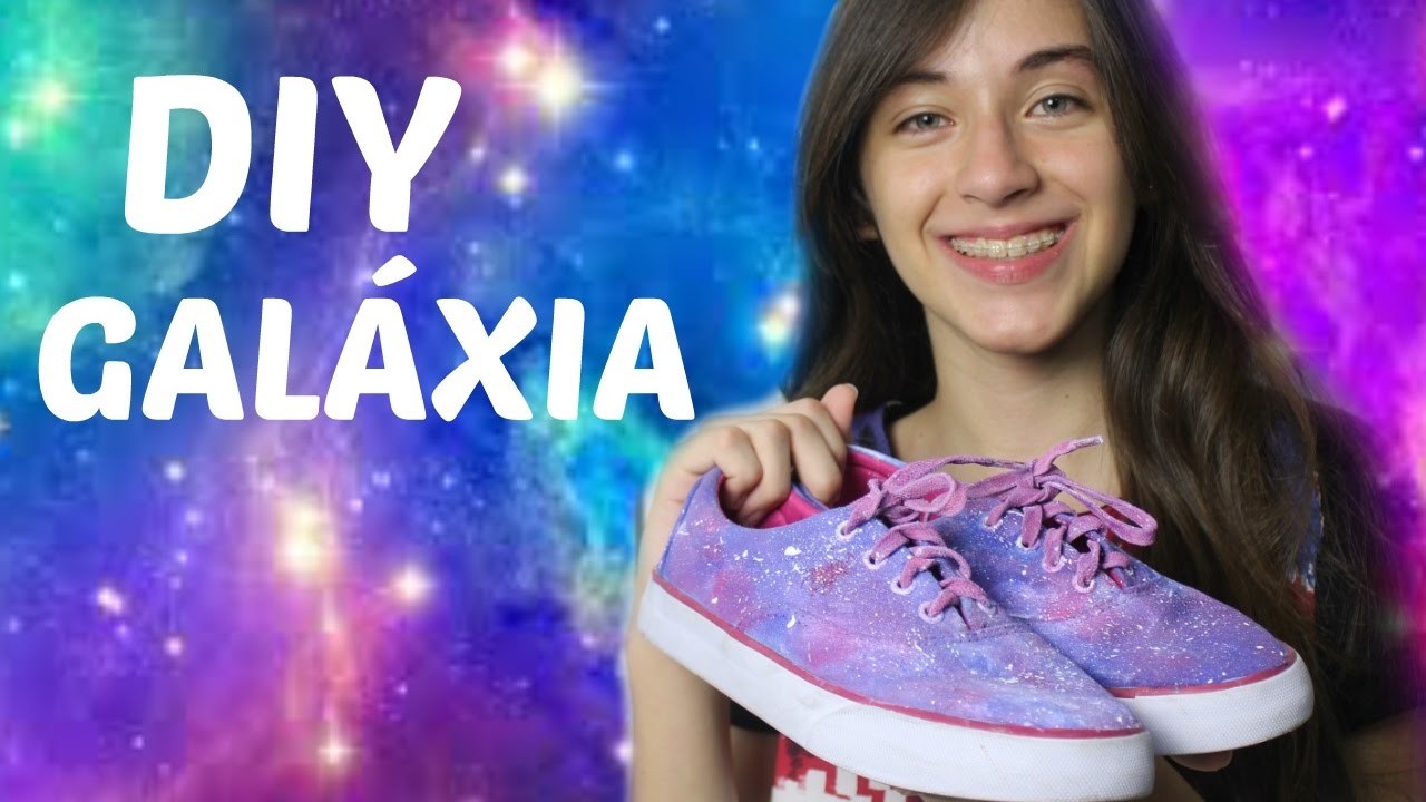 DIY - Tênis Customizado de  Galaxy - ( Galaxy Shoes ) - Carol Santina