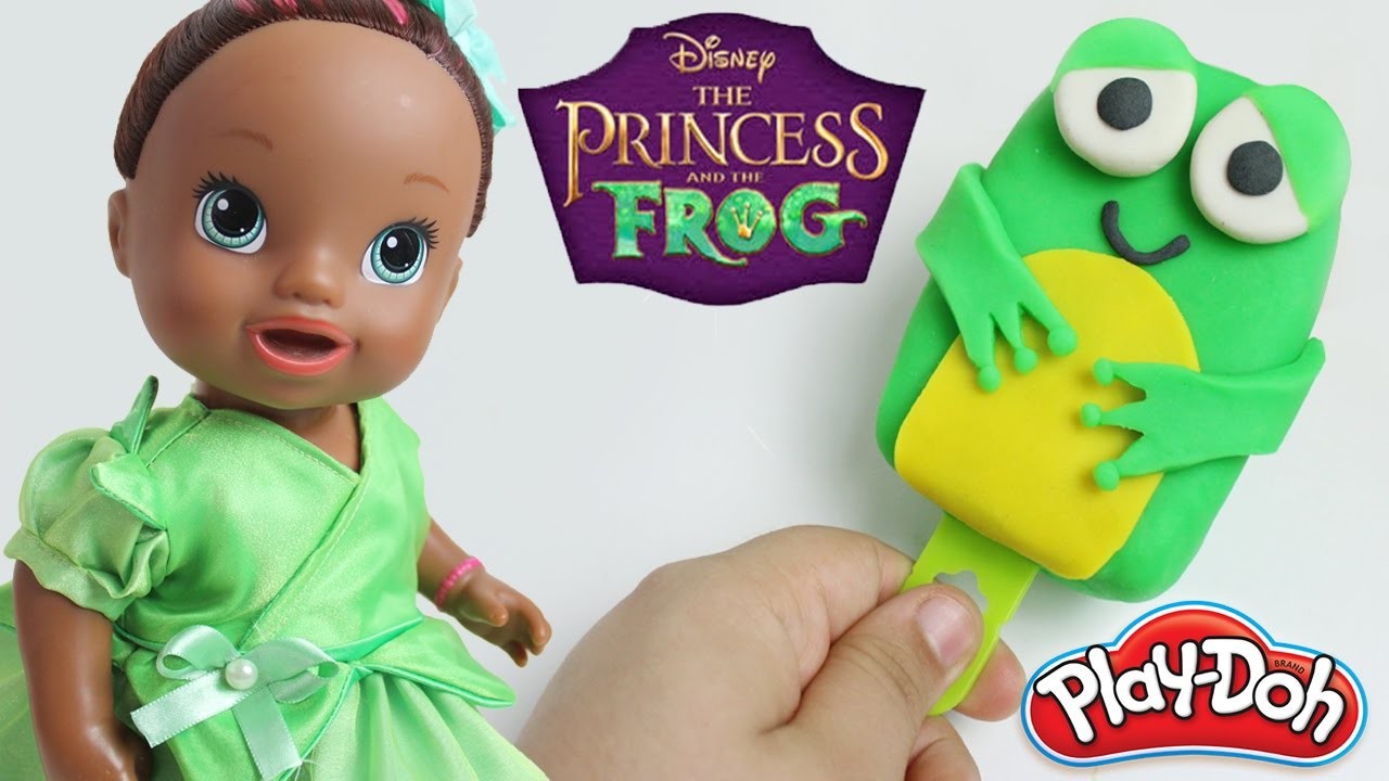 Picolé de Massinha Play Doh | A princesa e o Sapo com Baby Alive Princesa Tiana da DISNEY